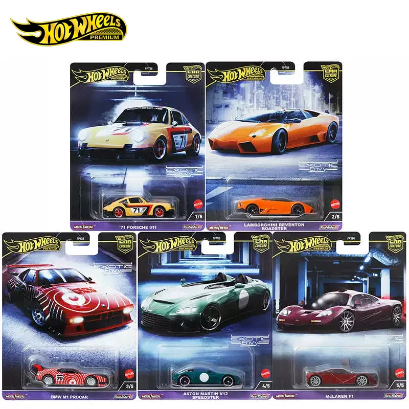 Hot Wheels-Exotic inveja Diecast carro, premium brinquedos para meninos, Porsche 911, Lamborghini Reventon Roadster, BMW presente, 1: 64, original