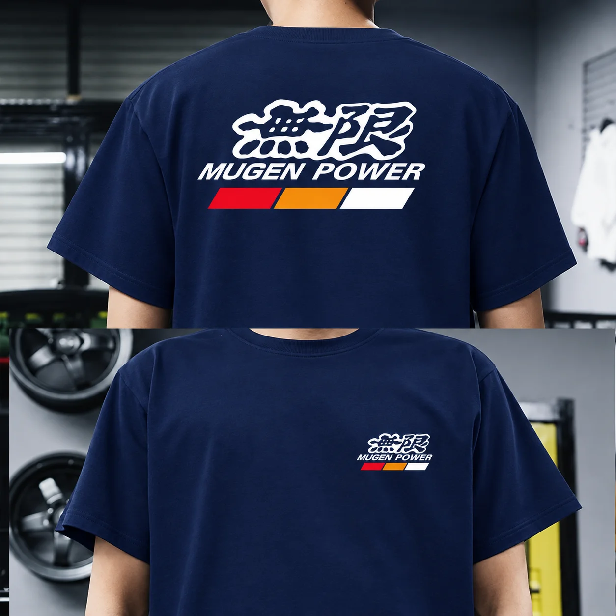 Men's Youth Japanese Modified Car Civic Fit Unlimited Heavy Weight Pure Cotton Short-sleeved T-shirt