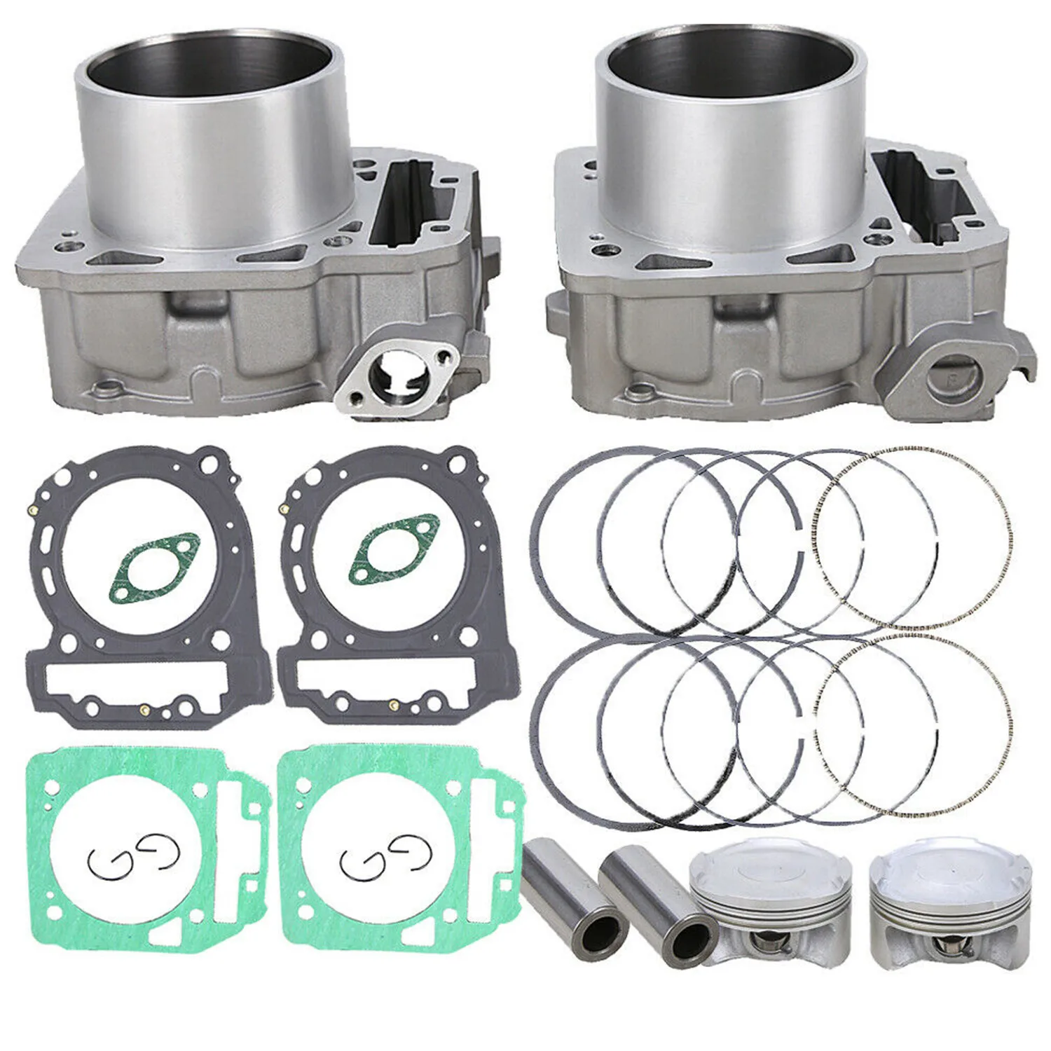 

420929650 420845109 420845107 420845106 2 Cylinders Piston2 Gasket kits For Can-Am BRP Commander Maverick Outlander 1000