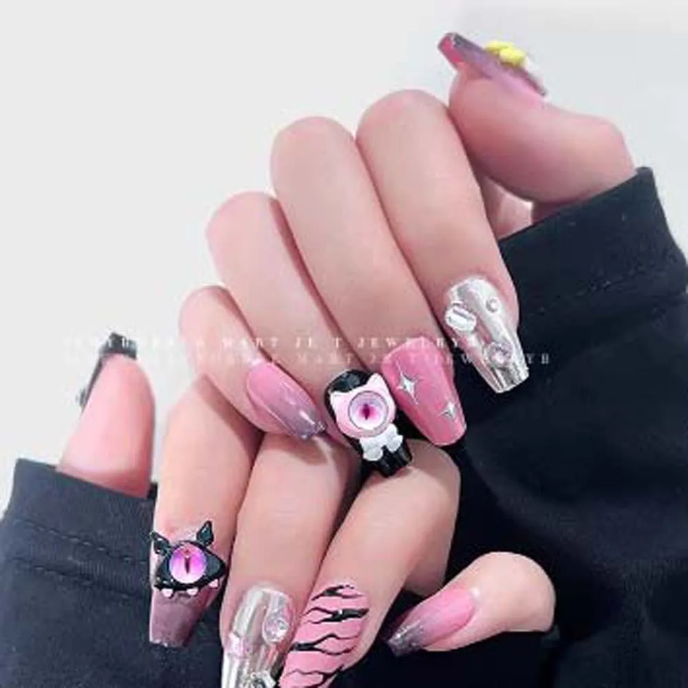 2 ピース/セットマニキュア装飾品ハロウィンネイルデコレーションハロウィンネイルチャームネイル用品ハロウィンネイルアクセサリー合金