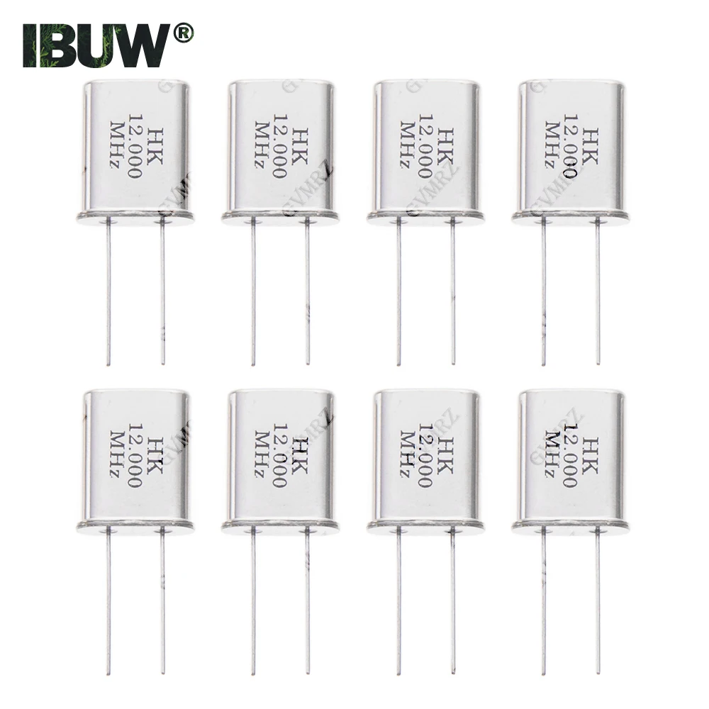 10PCS HC-49U 2Pin Passive Crystal Oscillator 10MHZ 11.0592MHZ 12MHZ 13.56MHZ 16MHZ 24MHZ Component