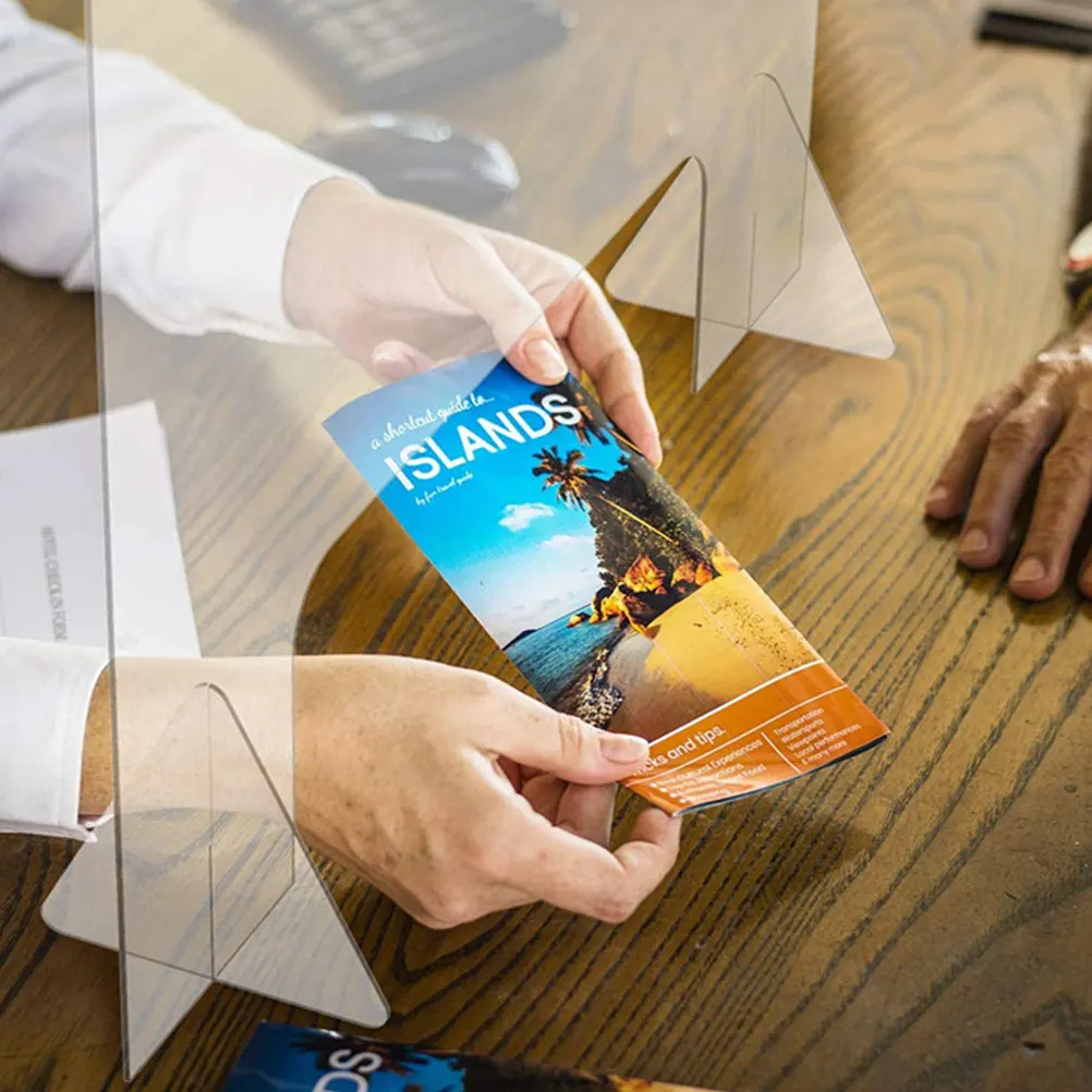 

Anti-Spray Acrylic Board 40X40X0.4Cm Transparent Isolation Plate For Office School Canteen Work Desk Protection Baffles