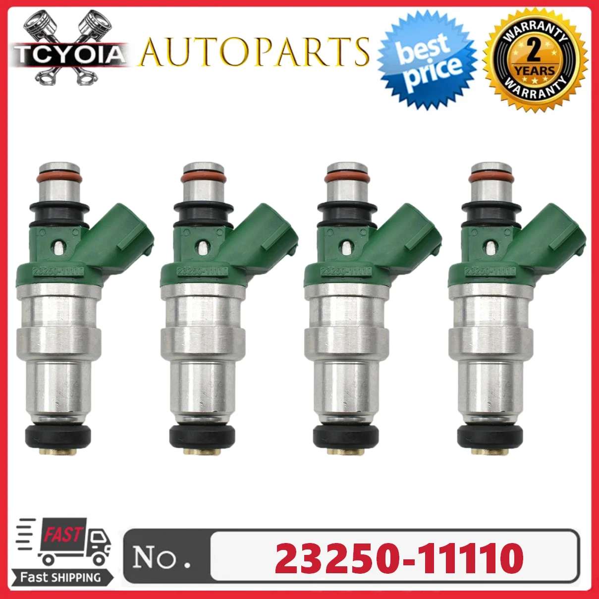 

Комплект из 4 топливных форсунок 23250-11110 2325011110 23209-11110 2320911110 для TOYOTA NA Tercel 1994 Paseo 1994 1995 1.5L 5E-FE