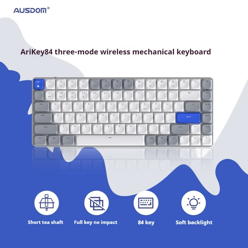 

AULA Dwarf Tea Axis Mechanical E-Sports Keyboard Wireless Bluetooth Silent Ultra Thin Lightweight Portable Office Christmas Gift