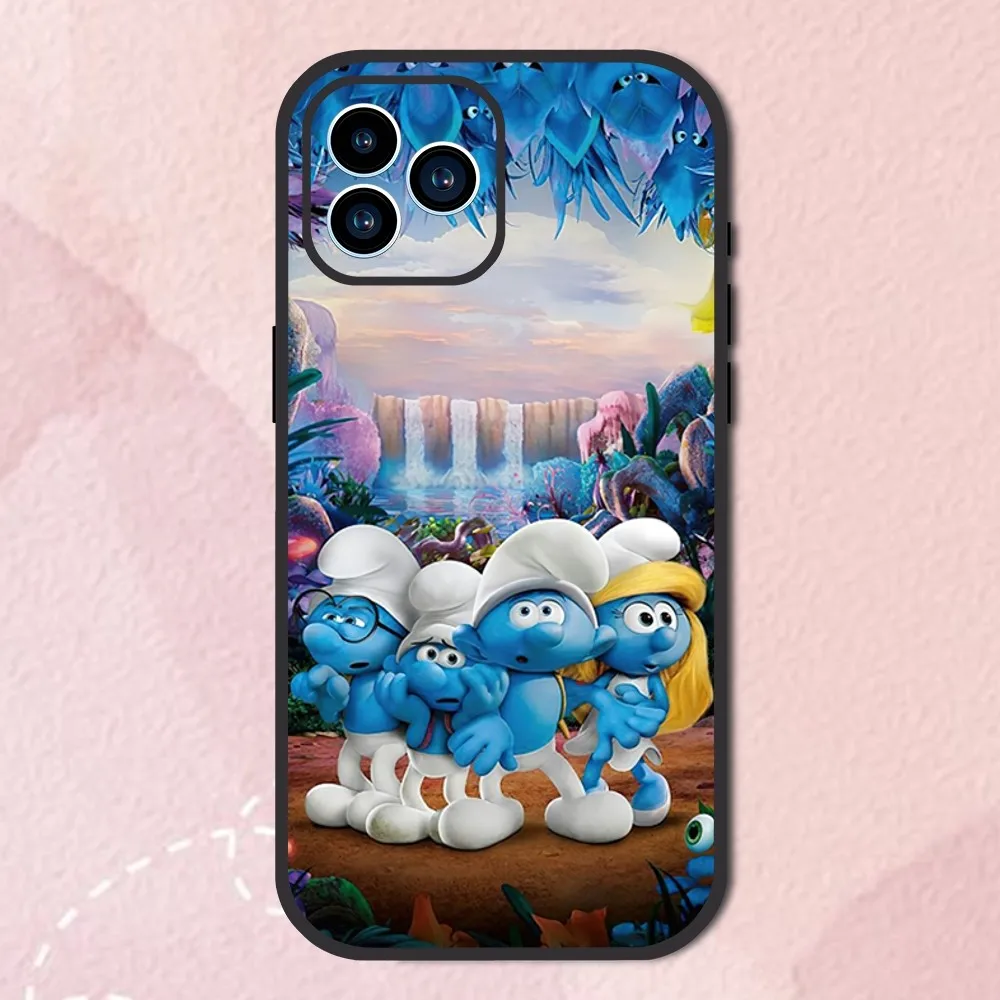 Cartoon The S-Smurfs Phone Case For Samsung Galaxy S10 FE S21 Ultra S22 Lite Soft Phone Shell Note 10 Back Cover