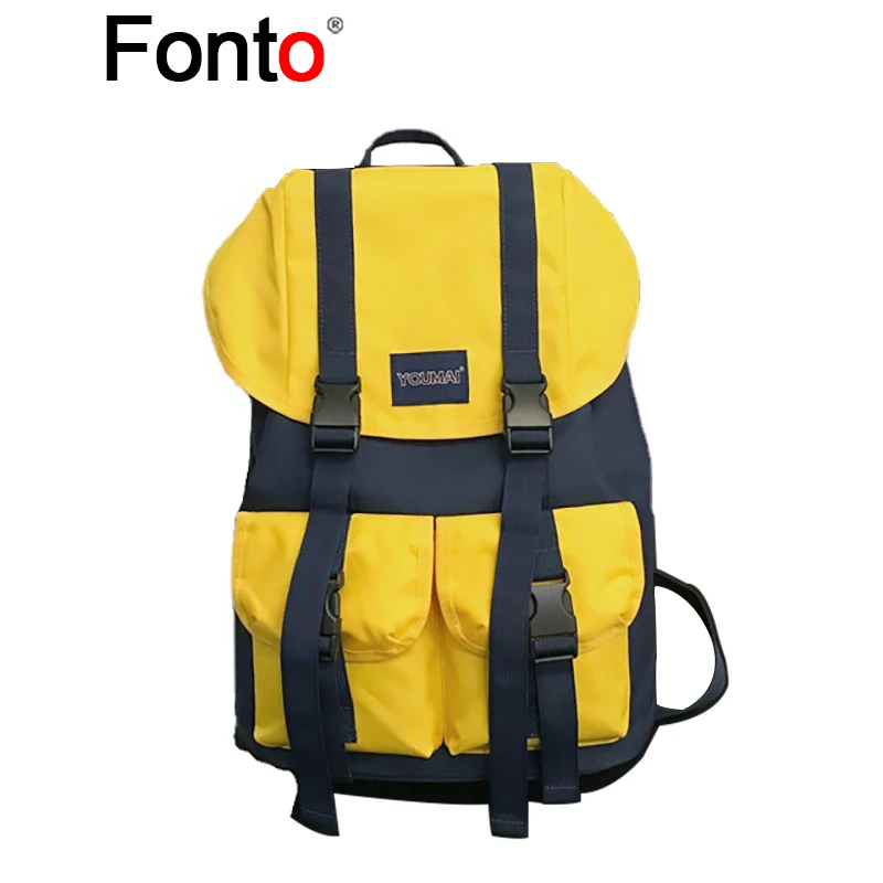 Fonto Backpack Oxford Cloth Men and Women Outdoor Travel Backpack Leisure Sports Fitness Business Trip Mountaineering New Style