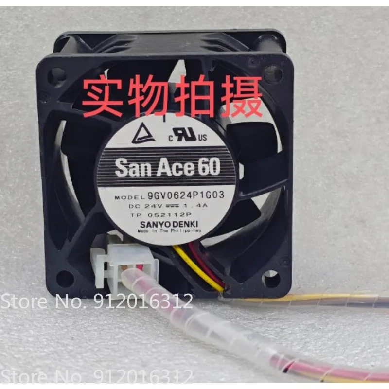 New Cooler Fan for Sanyo 9GV0624P1G03 24V 1.4A High Air Volume Variable Frequency Fan 6038 60 * 60 * 38MM