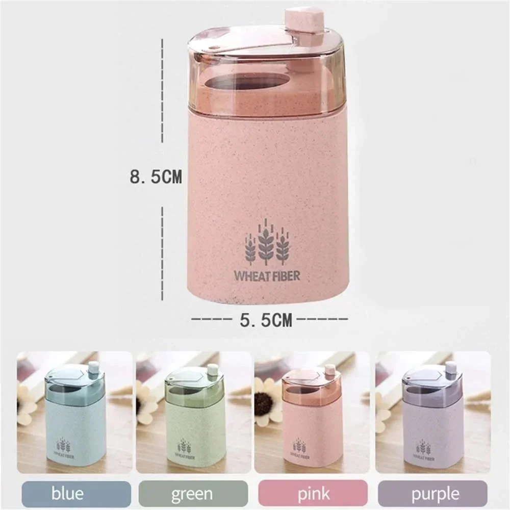 Plastic Toothpick Box Household Portable Cylinder Press Type Toothpick Container