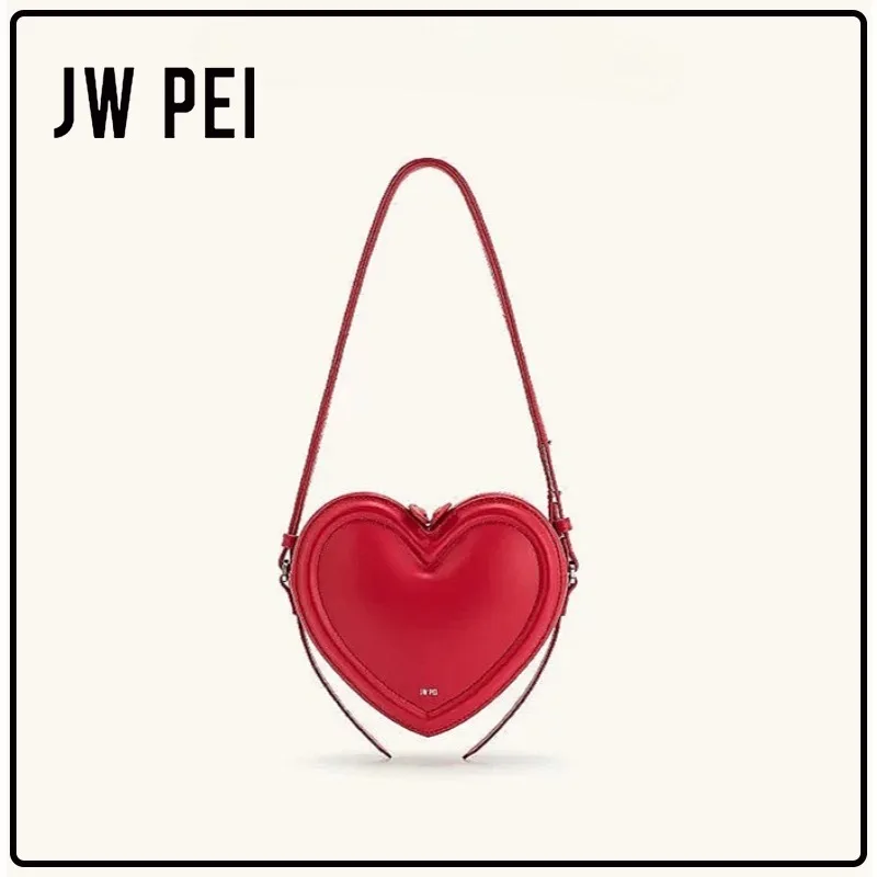 

JW PEI сумка через плечо в форме сердца для женщин, 3D дизайн любви, нишевый кошелек через плечо, сумка для путешествий, сумка для подмышек, подарки на день Святого Валентина