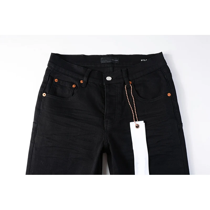 DistMurcia-Jeans déchirés à boutons pour hommes, pantalons skinny vierges, streetwear noir, meilleure vente, mode