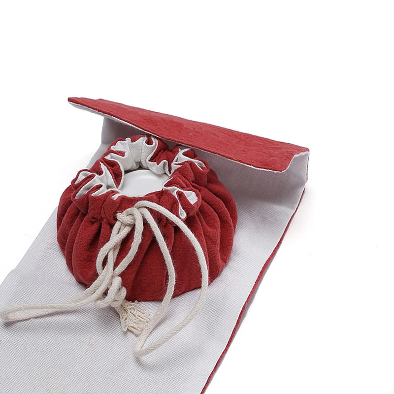 Portable Cloth Drawstring Storage Bag, Tea Set Accessories, Kung Fu Tea Cup Organizer