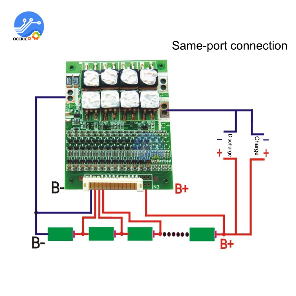 13S 48V 50A 18650 Li-ion Lithium Battery Pack BMS Protection PCB Board Electronics For Electric Car Battery Car Balance Vehicle