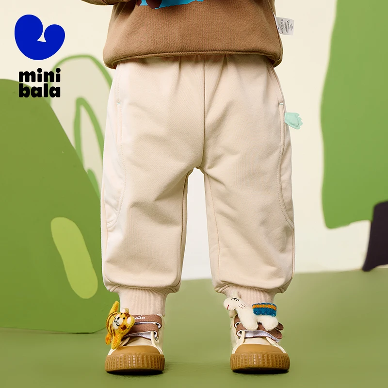 

Mini Balabala Jogger Pants Kids 2025 Autumn Non-Deforming Soft Cotton Sports Pants for Kindergarten and Daily Wear