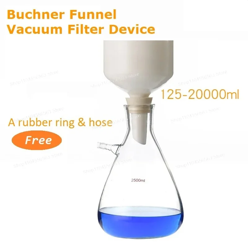 Buchner Funnel Filtration Set for Laboratory 250/500/1000/2500/5000/10000ml High Efficiency Glass Vacuum Filtration