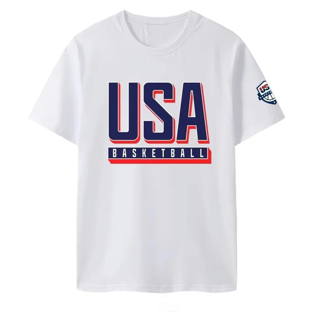 USA Basketball Jerseys National Team Jerseys Sports Men Clothing short sleeve Round Neck Printing Pullover T-Shirt 50402