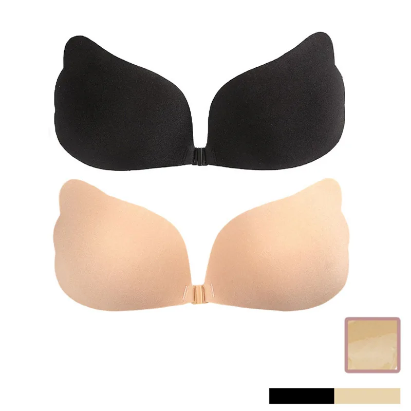 

Angel Wings Front Button Invisible Bra Thickened Strapless Breathable Gathering Biogel Breast Patch