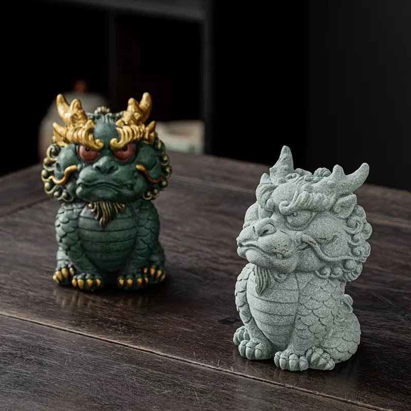 13cm Kirin Mold Fish Tank Cement Decoration DIY Silicone Mold Chinese Legendary Beast Kirin Plaster Epoxy Resin Crafts Molds