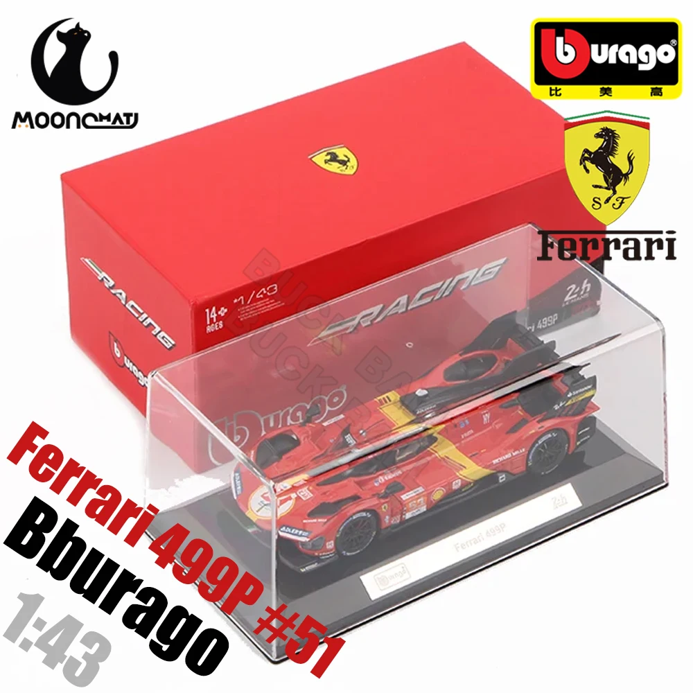 

Новая модель Bburago 1/43 Ferrari 499P Lmh #51 Ferrari модель 2023 24h Le Mans Champion Ferrari краска для выпечки подарки на день рождения