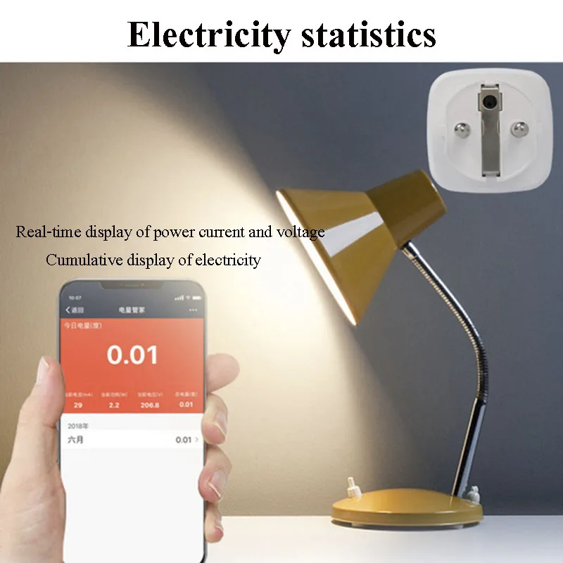 Tuya Smart Plug Korea Type Wifi Smart Wireless Socket Power Monitering 16A 20A EU Smart Timer Socket Remote Voice Control Alexa