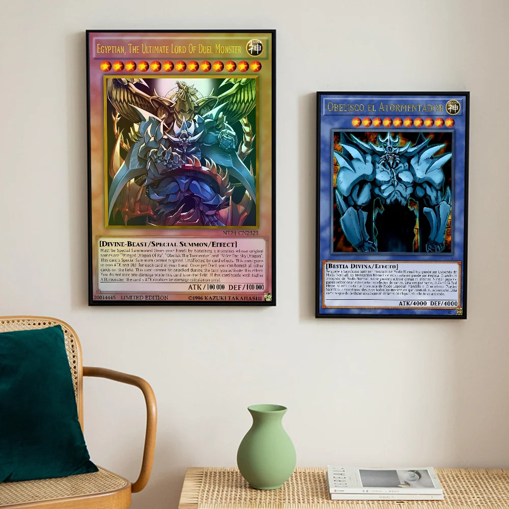 Yu-Gi-Oh Cards Anime Posters Sticky Whitepaper Sticker DIY Room Bar Cafe Kawaii Room Decor