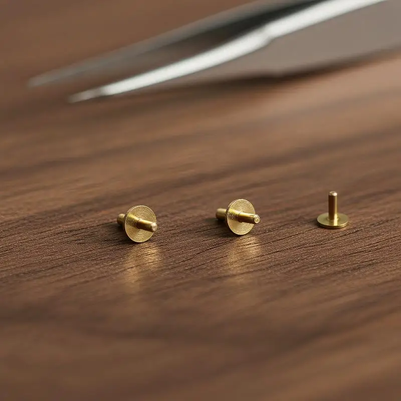 0.64‑0.69‑0.74‑0.79mm Copper Watch Dial‑Foot Locating Pin Universal Fixed Stud For Mechanical Watch Dial Replacement Supplies