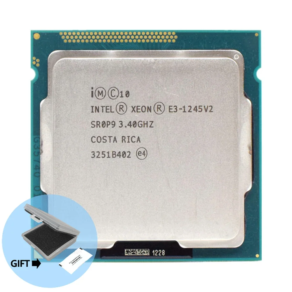 

Intel Xeon E3-1245 v2 E3 1245v2 E3 1245 v2 3.4 GHz Quad-Core CPU Processor 8M 77W LGA 1155