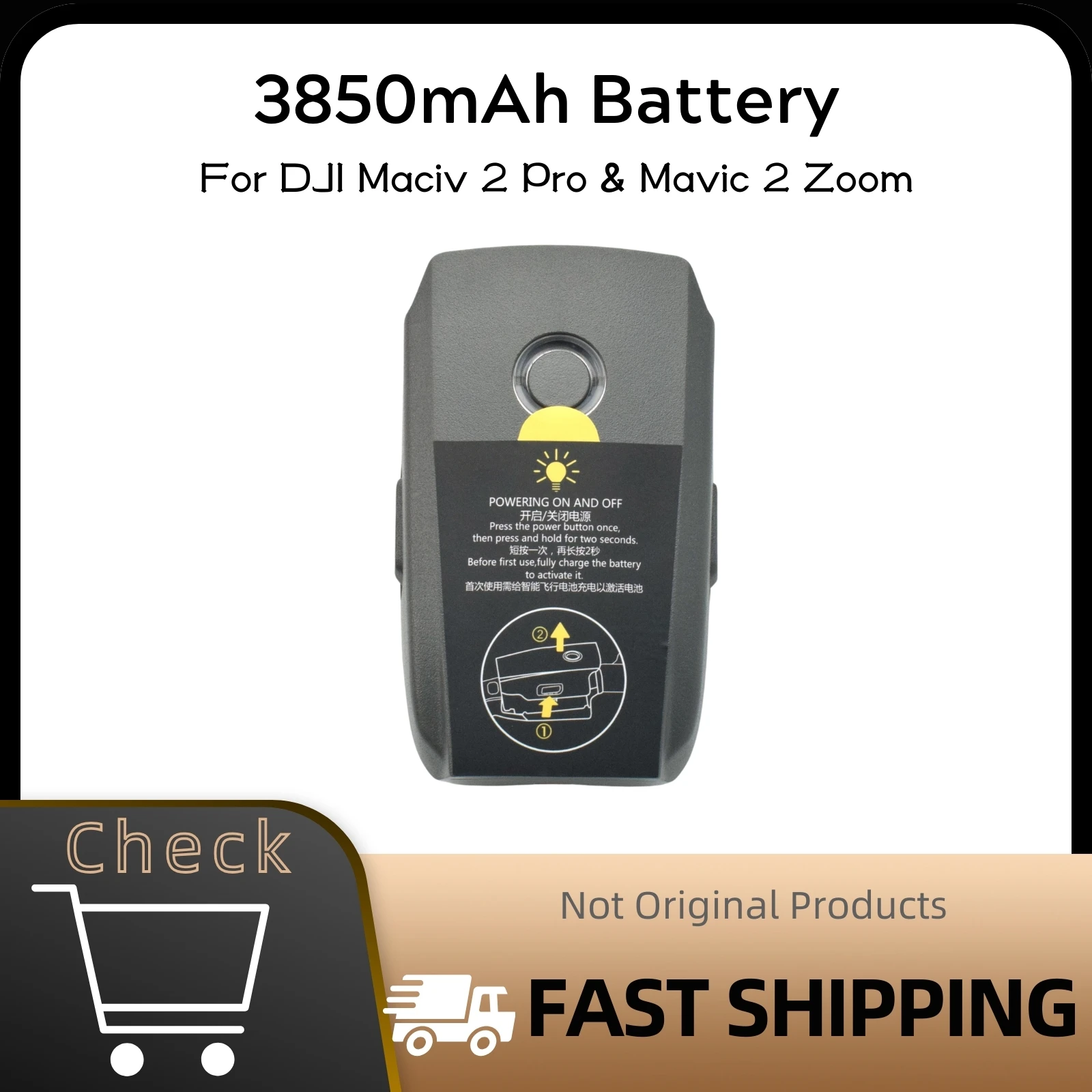 3850 mAh Battery For DJI Mavic 2 Pro Zoom Battery Power Life For DJI Mavic 2 pro Zoom Mavic2 Non-original Accessories