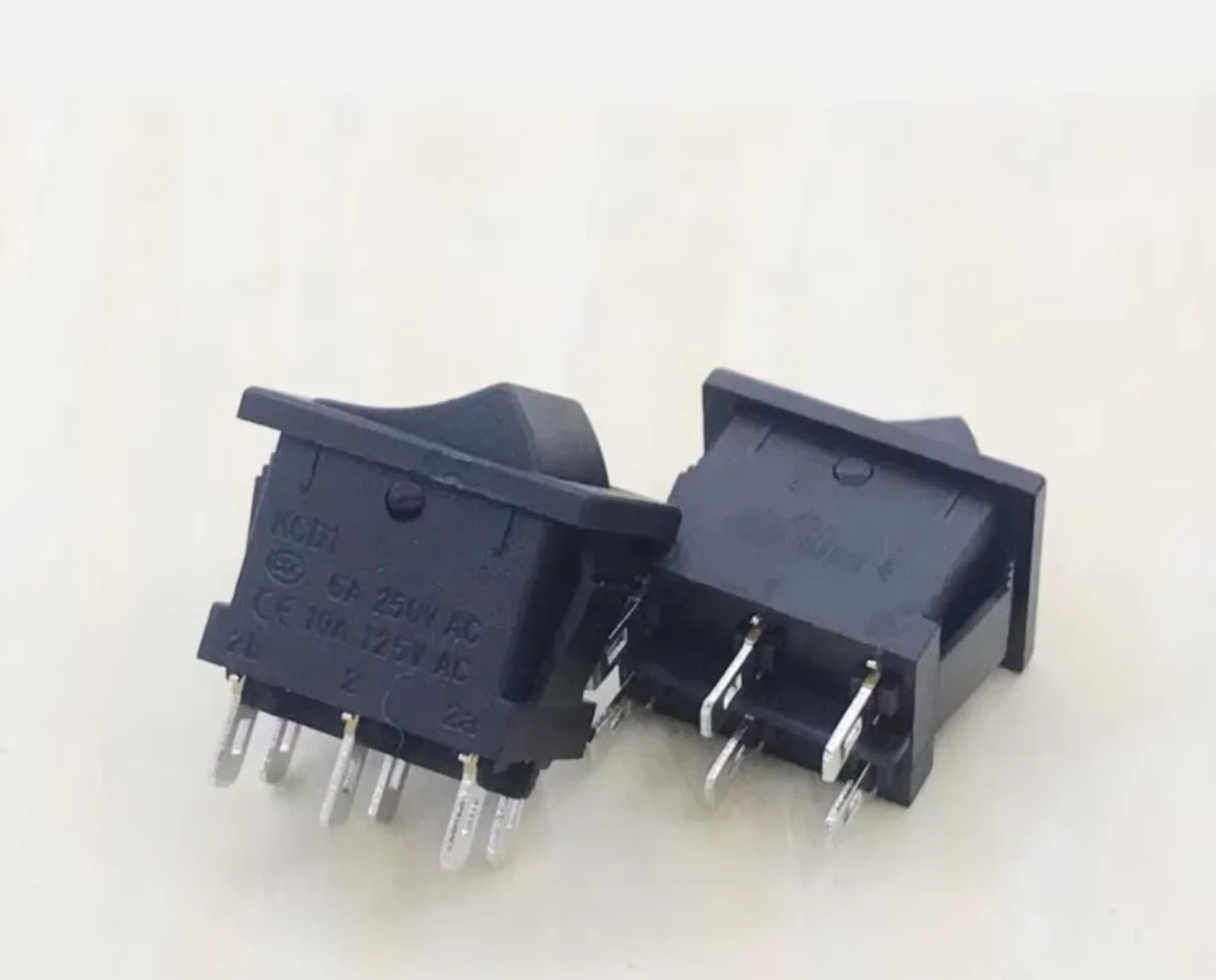KCD1 Small ship type button switch 6-pin 2nd gear Power button switch for rocker panel 6A 250V/10A