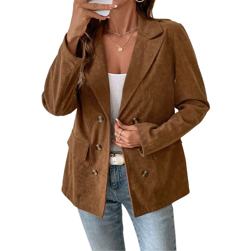 Clothing Women Ropa Invierno Mujer Moda 2025 Formal Lapel Button Long Sleeve Autumn Stylish Blazer Chaquetas Para Mujer Elegante