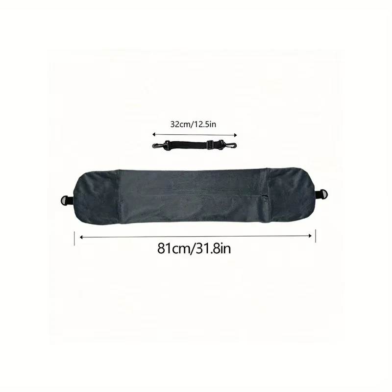 Travel Pillow With Storage Pouch, Adjustable Polyester Neck Support, Comfortable & Lightweight