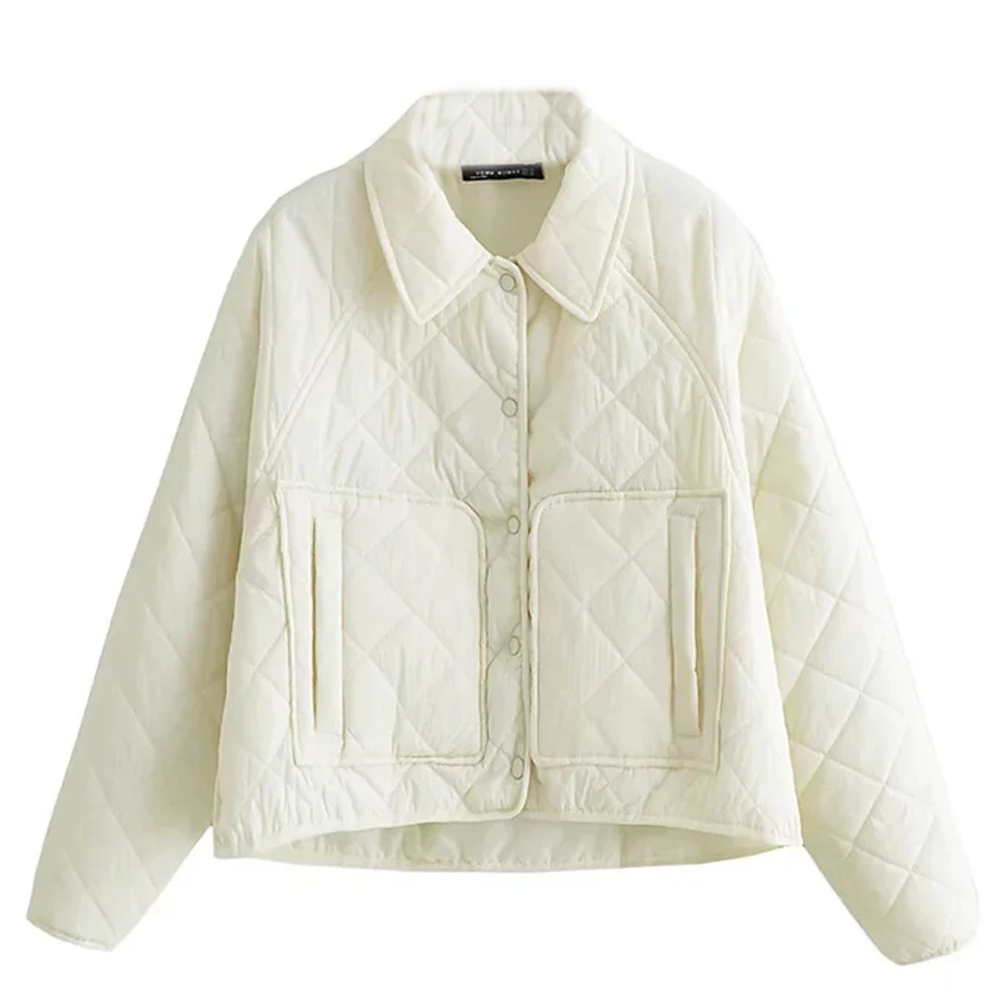 

Faionable White Cotton Jaet Women's Casual Sle R2735 October WMDR ort Length Collar Single Button Long Sve