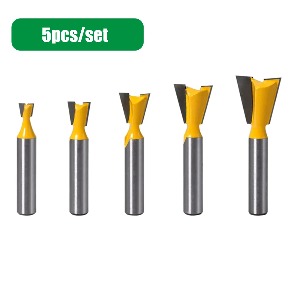 LAVIE 1PS 8mm Shank Dovetail Joint Router Bits Set 14 Degree Woodworking Engraving Bit Milling Cutter for Wood Woodworking Tools
