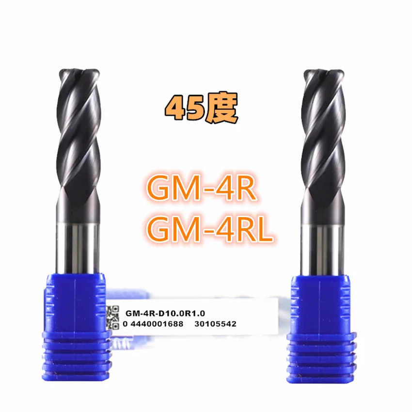 GM-4RL GM-4RL-D4.0 D6.0 D8.0 D10.0 D12.0 D16.0 D20.0 R0.5S R0.5 R0.2 R1.0 R2.0 ZCC.CT Four Edged Long Handle Arc End Mills