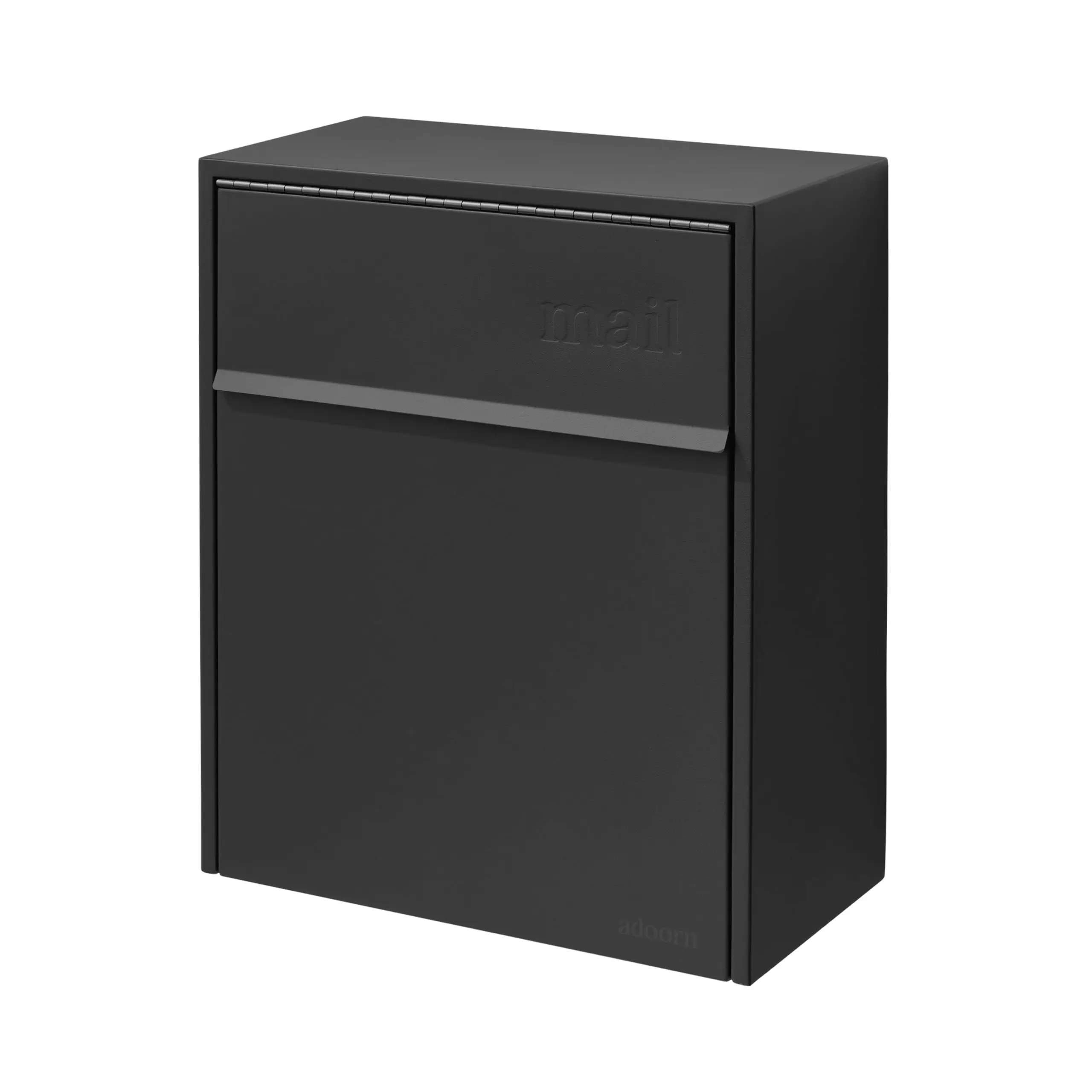 Modern Large Locking Wall Mount Mailboxes for Outside - Black