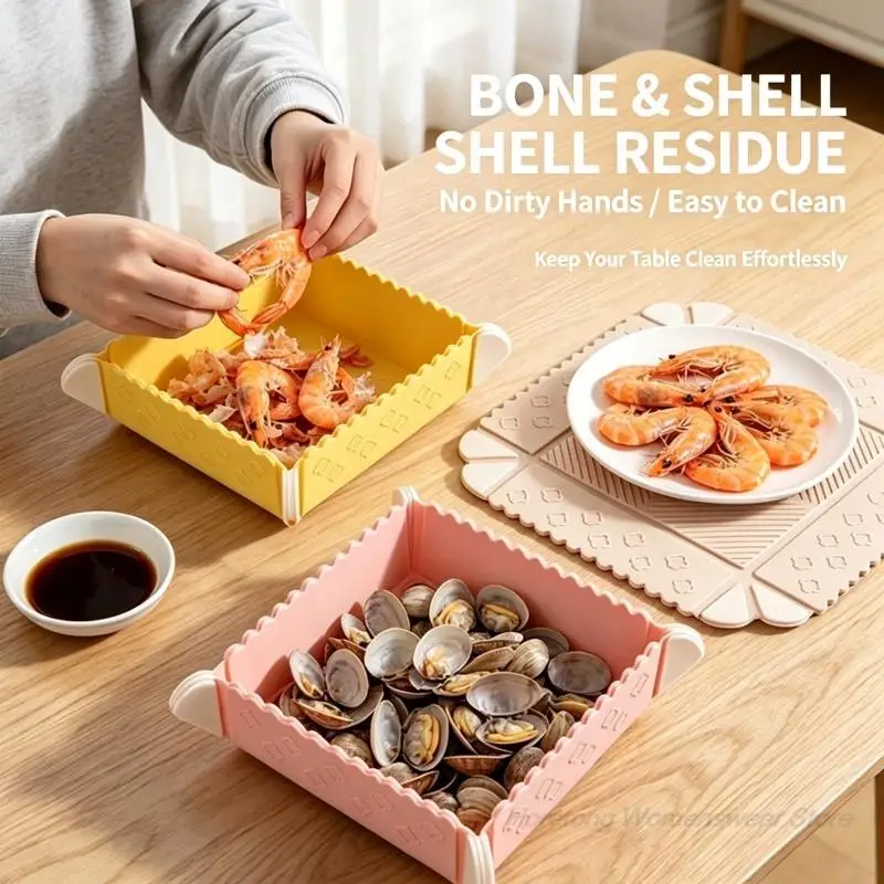 Magnetic Folding Silicone Trivet Mat Multifunctional Heat‑Resistant Holder Foldable Storage Tray Non‑Slip Table Picnic Placemat