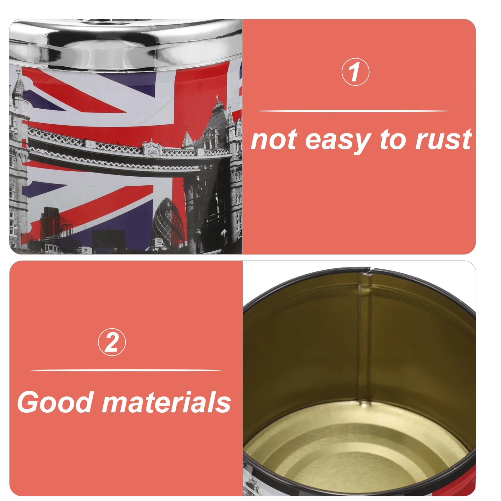 

Automatic Extinguishing Rotating Lid Ashtray Metal Desktop Cigarette Holder Compact Design for Home Office Decorative Use