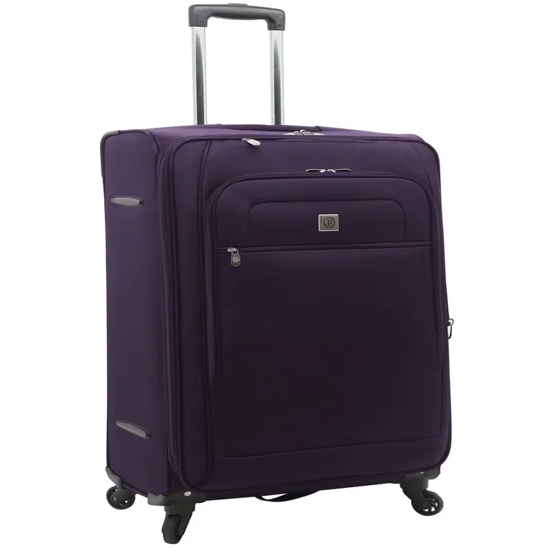 Bagagem Arendale Rolling Softside Spinner, Roxo Elegante, Viajar com Conforto e Facilidade, Alta Qualidade, Novo