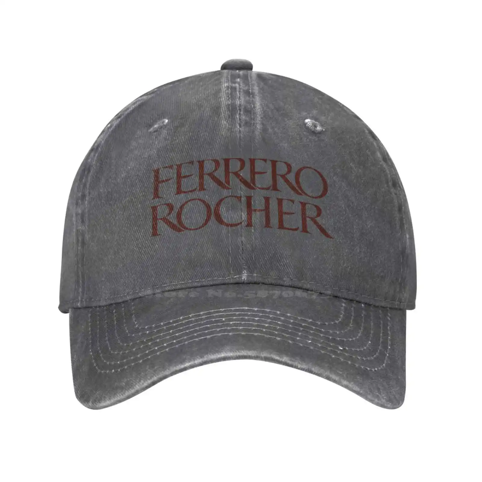 Ferrero Rocher Logo Baseball Cap, Qualidade Denim Cap, Chapéu De Malha