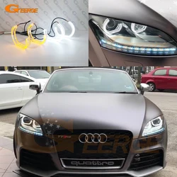 For AUDI TT Mk2 8J 2006 2007 - 2012 2013 2014 Ultra Bright DTM M4 Style Led Angel Eyes Kit Halo Rings Day Light Car Accessories