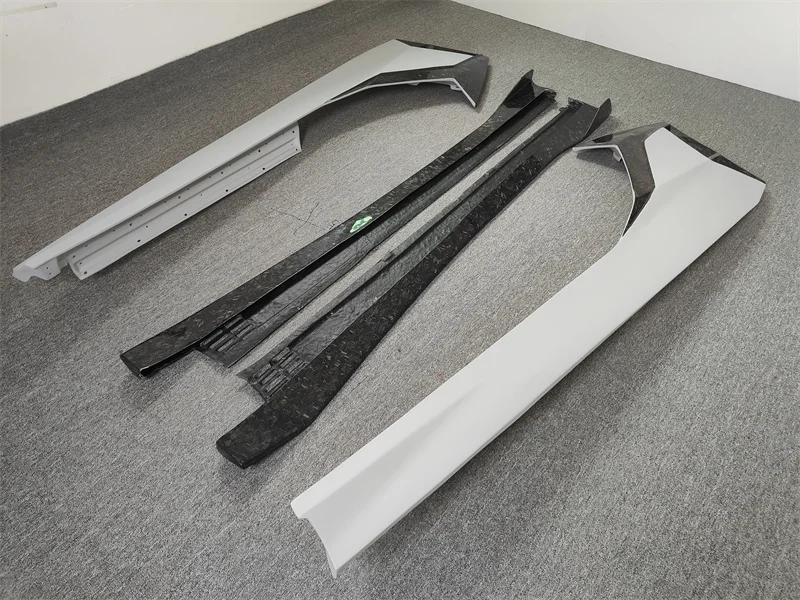 

Для Lamborghini Aventador LP700 LP720 комплект кузова из полууглеродного волокна с кованым узором в стиле SVJ, боковые юбки, детали кузова