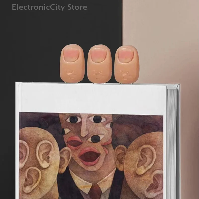 3Pcs 3D Resin Realistic Finger Bookmarks Decoration Simulation Finger Paper Clips Horror Halloween Gift Paperclip Bookmarks