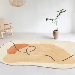 Japanese Style Carpets for Living Room Irregular Bedroom Decor Bedside Carpet Minimalist Large Area Floor Mat Home Lounge Rug