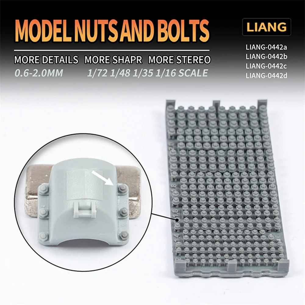 

For LIANG 0442 Model Nuts Bolts Universal Model Building Screw Rivet Plastic Model Tools for Military Modeling DIY Accessories