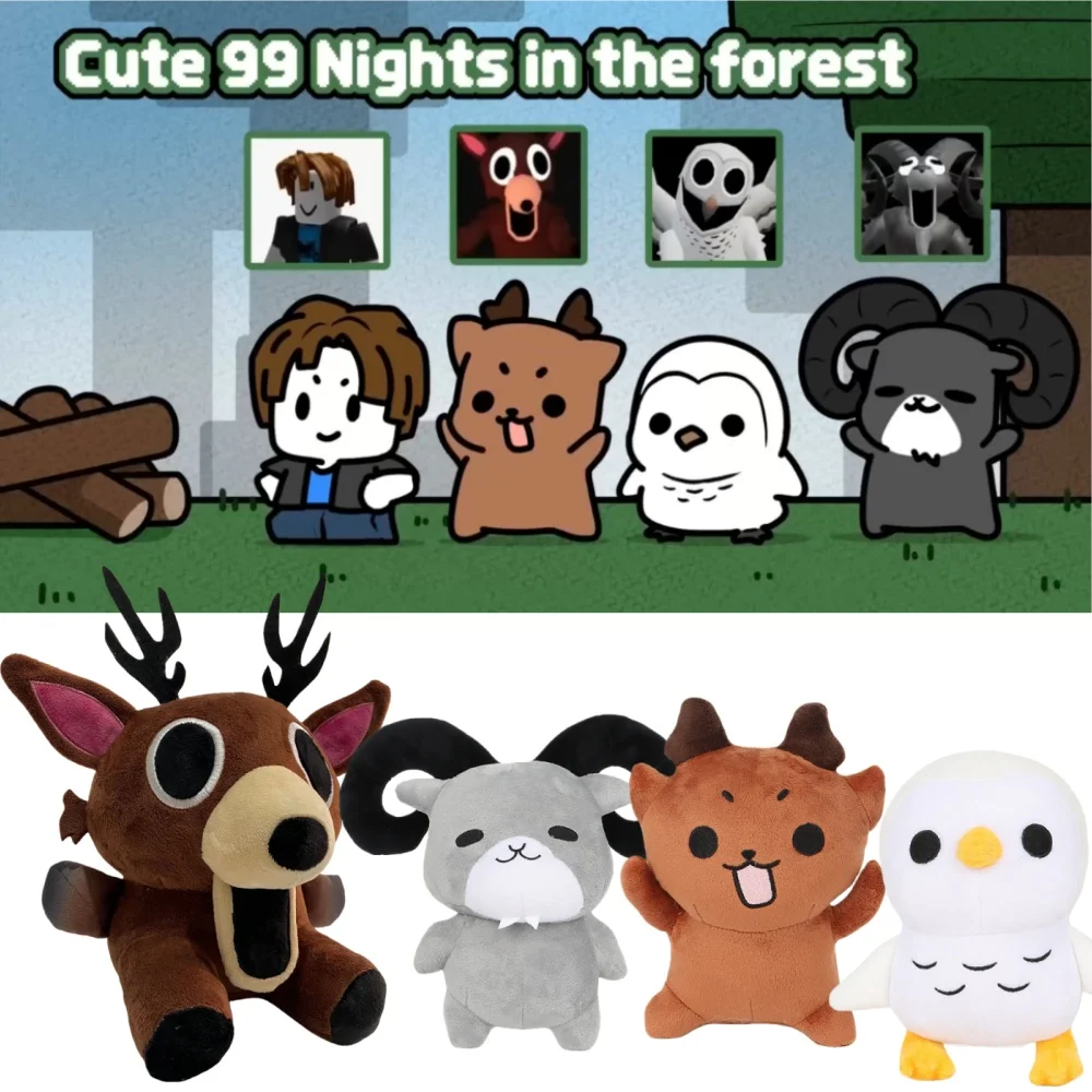 

В наличии 99-ночей плюшевая кукла-олень 99-ночей в лесу аниме периферийные устройства игрушка Хэллоуин Рождественский подарок