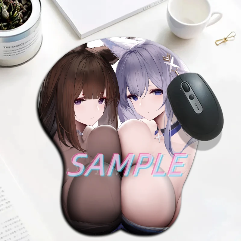 

Shinano Amagi Azur Lane Sexy Big Breast Mouse Pad 3D Cute Oppai Mousepad with Soft Wrist Rest Silicone Non-slip Mat