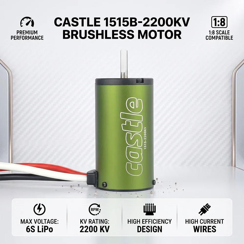 CASTLE 1515B 4074 2200KV Brushless Motors for 1/8 RC Model Car Buggy Monster Truck Accessories RC