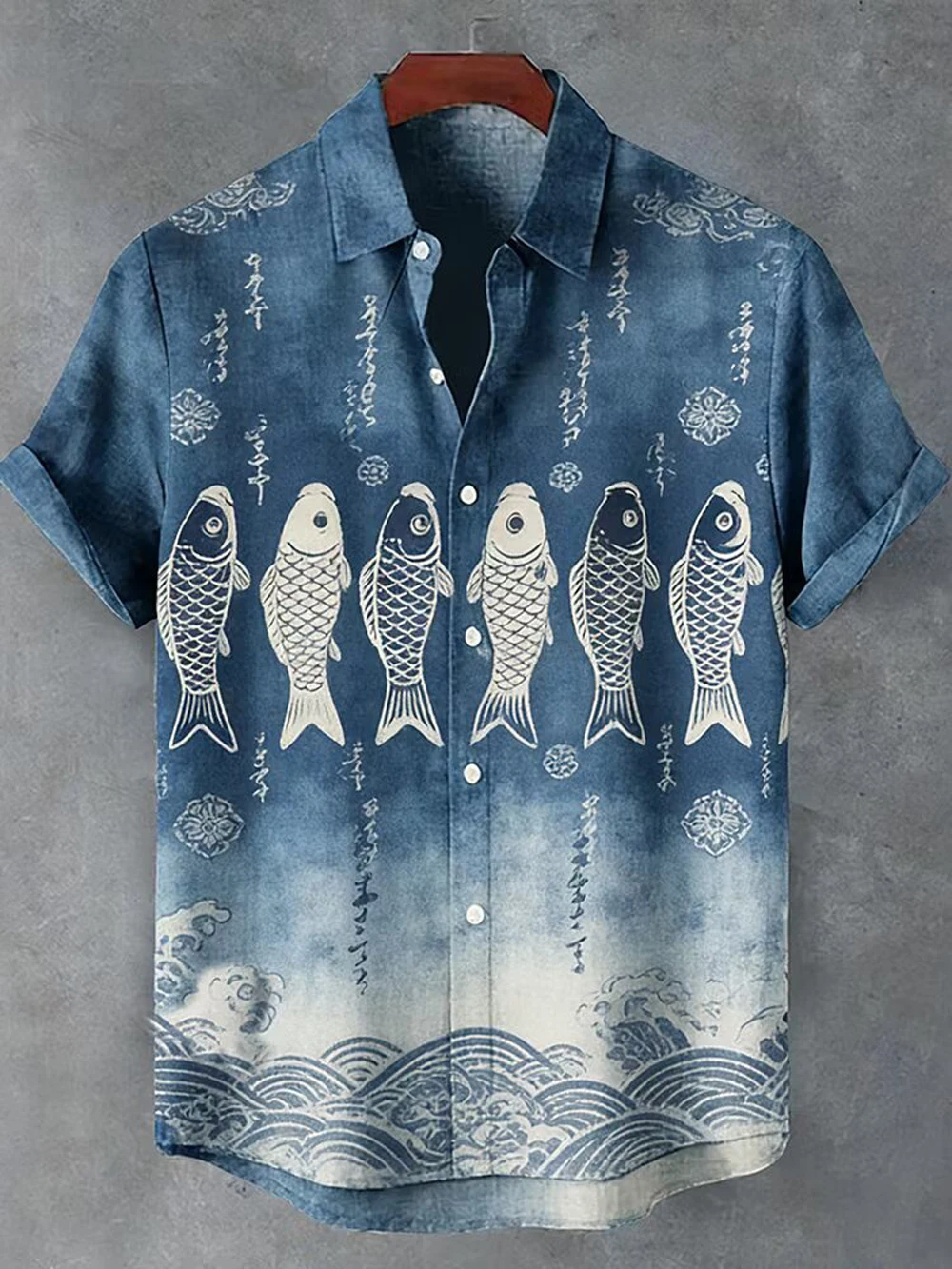 2026 Men's New Soft Short Sleeve Shirt Blue Ocean Octopus 3D Printed Shirt outdoor leisure Festival Carnival Top Gift for Men