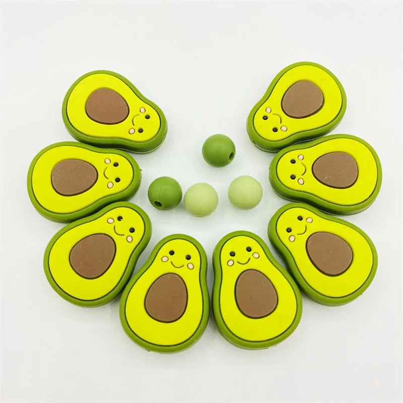 

20pcs Cartoon Silicone Focal Beads BPA Free Food Grade Silicone DIY Pacifier Chain Beads Baby Teething Toys Jewelry Accessorie
