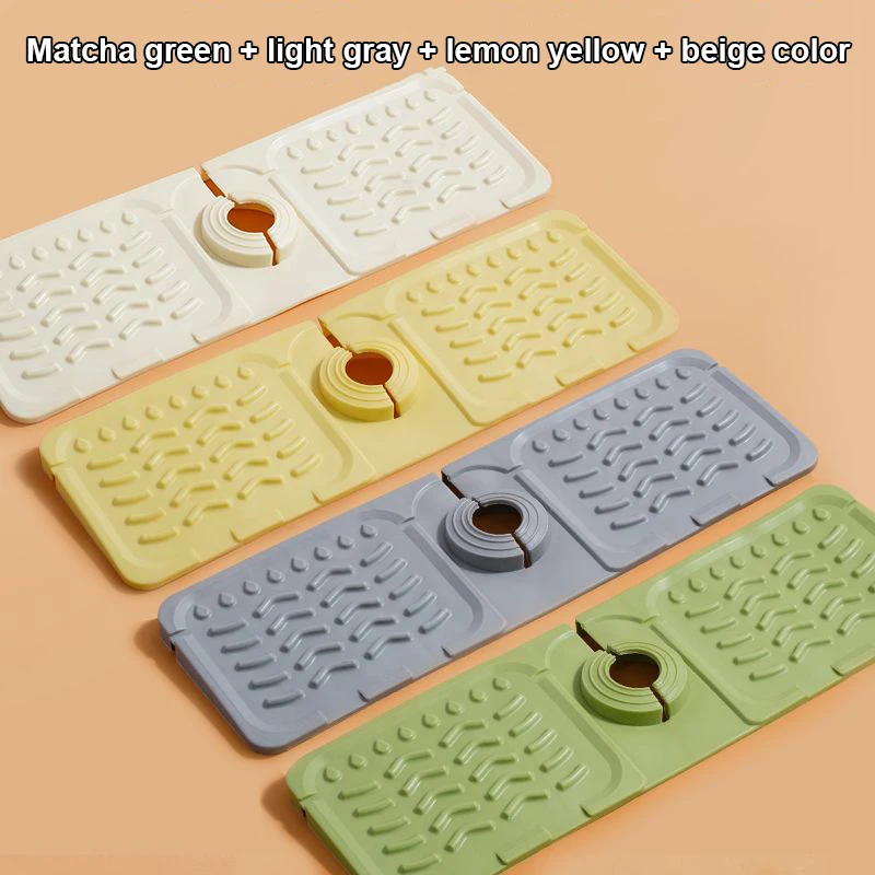 

Multipurpose Toilet Soap Storage Slope Design For Rapid Drainage Kitchen Foldable Drainage Mat Silicone Faucet Splash Pad