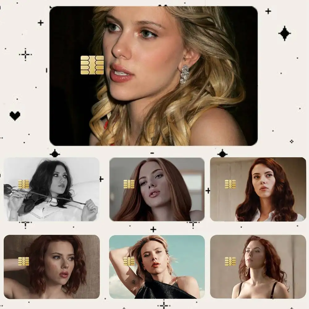 

S-Scarlett Johansson HD Waterproof Card Skins Protective Stickers for Credit Bank Game Cards